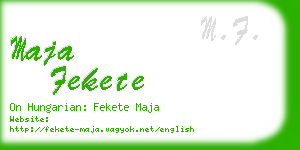 maja fekete business card